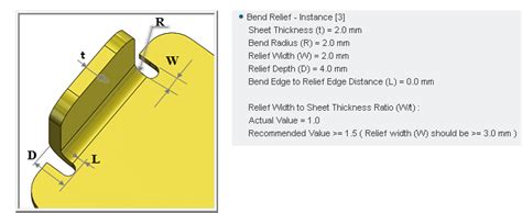 sheet metal bend relief guidelines